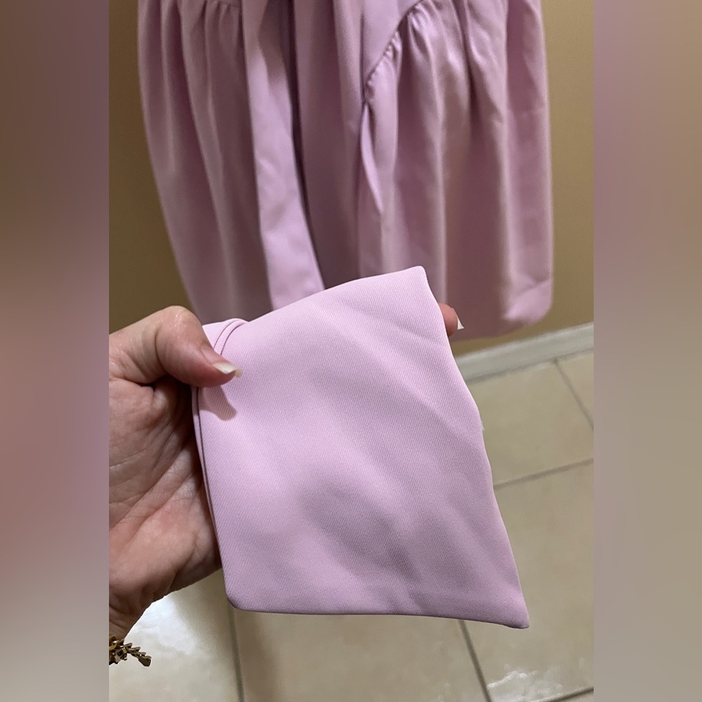 Finesse Pink Emi Bow Mini Dress Women’s Size 1X Sleeveless Tie Party Zip Back - Picture 9 of 16